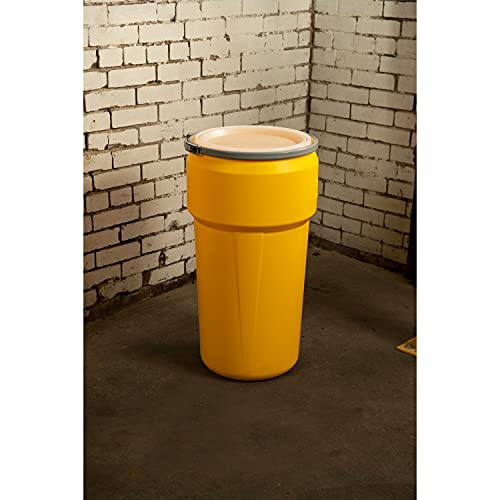 Eagle 20 Gallon Lab Pack Barrel Drum With Metal Lever Lock Band, Yellow, 1623M #TOP4