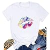 Print Day T Valentine's Day Tops Short Shirt Women's T-Shirt Bleach Women T-Shirts, White, M #1