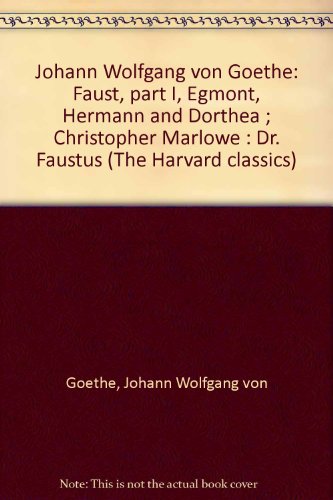 Johann Wolfgang von Goethe: Faust, part I, Egmo... B0008CILL0 Book Cover