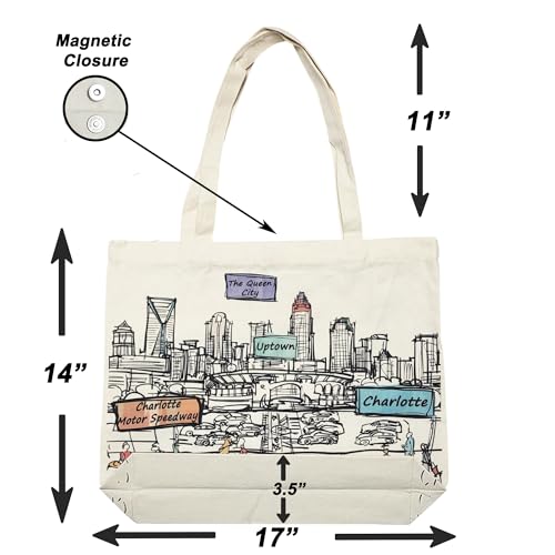 Image of Cities Around the World Artwork Tote Bag Series- Designed in the USA, 17 inchx14 inch, Double Sided Print, Souvenir & Gift