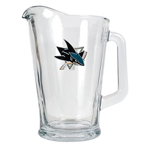 NHL San Jose Sharks 60-Ounce Glass Pitcher - Primary Logo