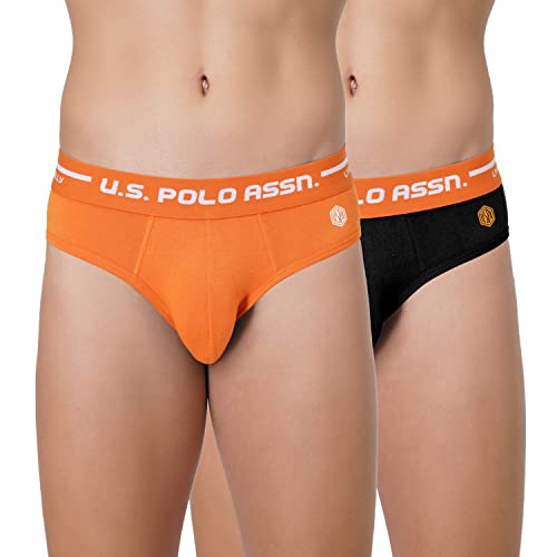 Image of U.S. Polo Assn. Men Logo Waistband Cotton Stretch IYAH Briefs - Pack of 2