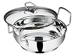 Vinod Stainless Steel Kadai with Glass Lid - 20cm, 1.7L | Extra Thick SAS Bottom | Ideal for Deep Frying, Stir-Frying & Curries | Safe, Comfortable Grip | Induction Friendly Wok – Silver