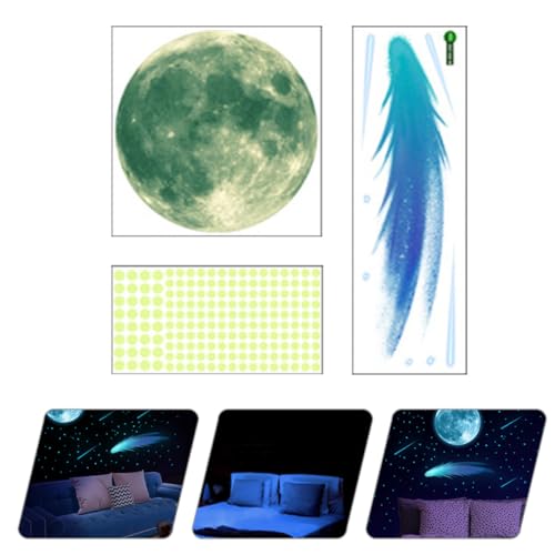 Calcomanía lunar luminosa para techo que brilla en la oscuridad miniatura 7