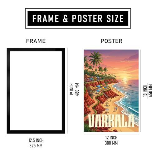 Image of CodersParadise Framed Wall Poster (12x18 Inch) | Inspirational Quote Wall Art | Minimalist Motivational Home Decor for Living Room & Office | Ready-to-Hang Display Frame (Varkala)