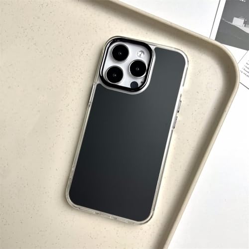 Coque iPhone 14 Pro antichoc en acrylique noir de couleur unie