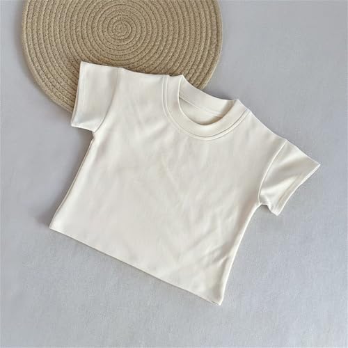 Baby Girls Toddler T-Shirt Short Sleeve Solid Color Crew Neck Summer Casual Tee Cotton Comfort Kids Tops Clothes3