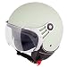 Produktbild VINZ Stelvio Jethelm Roller Helm Fashionhelm | In Gr. XS-M | Jet Helm Uni Colour | ECE Zertifiziert | Motorradhelm mit Visier | Minze Grün