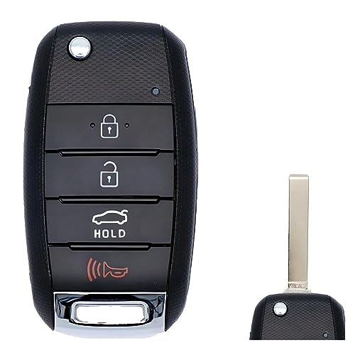 1x New Replacement Transponder Key Fob Remote Compatible with & Fit for 2016-2020 Kia Optima - MPN SY5JFRGE04-02 Black