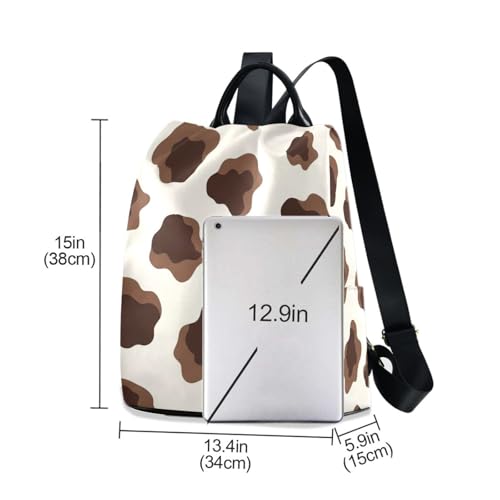 Mochila de leopardo marrón para mujer bolso de viaje urbano y antirrobo con cremallera 3