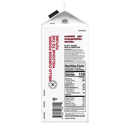 NotMilk Whole | Full Fat | Plant Based | Lactose Free | Vegan | Non-GMO | Kosher 64 FL Oz