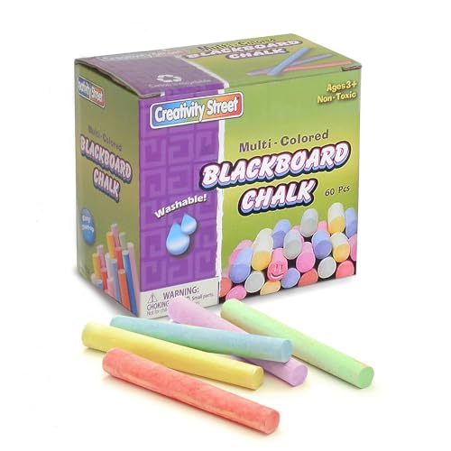 Craie de tableau multicolore 60 pièces pour ardoise écolier et dessin extérieur