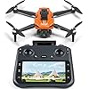 Drones F180 con cámara 4K para adultos, pantalla LCD RC de 4.5 pulgadas, Follow Me Drone profesional GPS Auto Return Home, 5GHz FPV RC Quadcopter Dron en tiempo real para principiantes, tarjeta SD, largo tiempo de vuelo por debajo de 8.78 oz