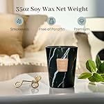 M&SENSE Extra Large Candle 35oz 150H OudWood Scented Candle, 3 Wick Highly Scented Jar Candle, XL Candles Gift for Women and Men - Image 5