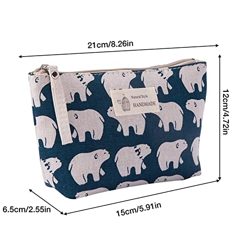 Canvas Travel Makeup Organizer | Multi-Functional Travel Pouch for Purse Toiletry Bags | Multi-Funct