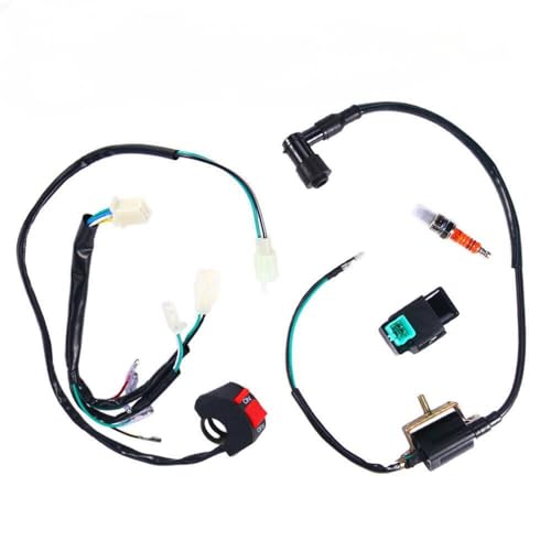 CHICHIYANG Plugue de 2 pinos + 5 fios peças de reposição para fiação de fiação para Honda 110cc/125c