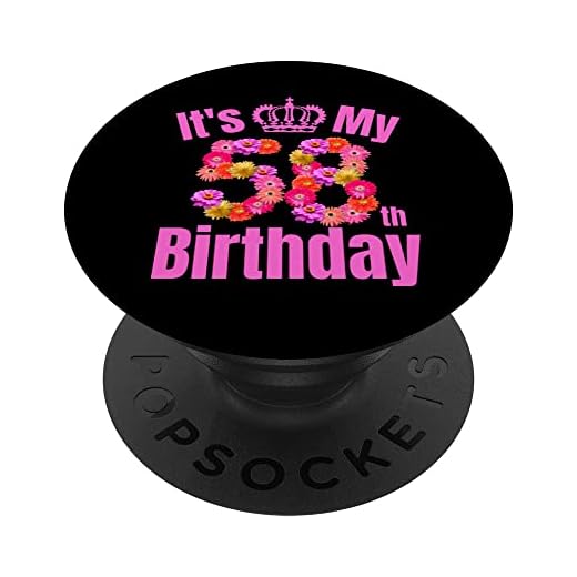 58 Año viejo cumpleaños mujeres flor su 58 cumpleaños PopSockets PopGrip Intercambiable