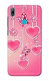 TweakyMod Designer Printed Hard Case | Butterflies & Hearts Back Cover Compatible with HWAWEI Y7 2019, HWAWEI Y7 Prime 2019