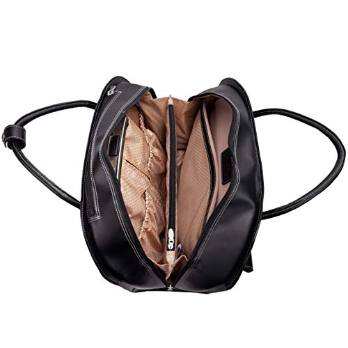 Image of McKlein Granville, Top Grain Cowhide Leather, 15 inch Leather Horizontal Wheeled Ladies' Laptop /Computer & Tablet Business Briefcase /Rolling Overnight Travel Bag, Removable trolley case