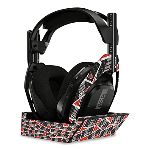 Image of MightySkins Carbon Fiber Skin Compatible with Astro A50 Wireless Headphones + Base Station (Gen 4) - Retro Controllers 3 | Protective, Durable Textured Carbon Fiber Finish | Easy to Apply