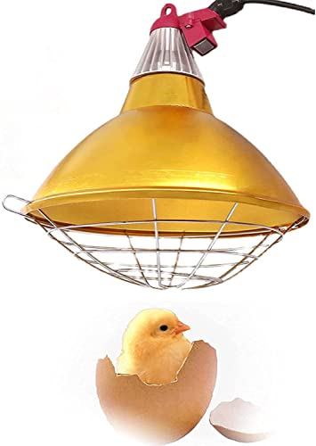 Abat-jour chauffant pour couveuse porcelets à température réglable or