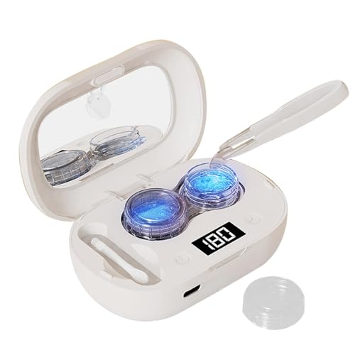 Limpiador de lentillas ultrasónico con kit profundo y estuche compacto portátil de viaje