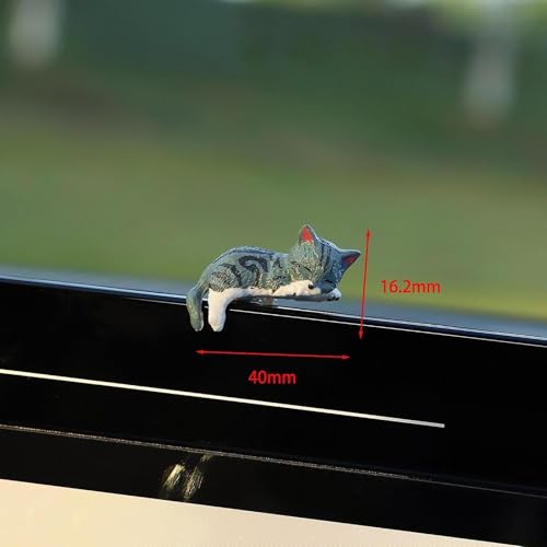 Image of Craft Figurine Computer Monitor Decors Office TV Monitor Small Cat Statue Style A| Decorative Figurine | Home Decor Idol | Showpiece