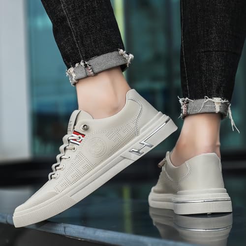 Men's Casual Board Shoes | Soft Leather Sole with Breathable Upper & Fashionable Low-Top Design for Daily Wear4