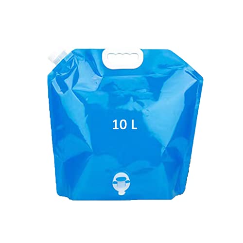 WEIKUELE Wasserkanister Faltbar Wasserbehälter 10L mit Dichtem Deckel,Wiederverwendbare Wasserbeutel mit einem Wasserhahn, für Camping Wanderungen Picknicks Klettern BBQ Campingurlaub Reisen(1*10L) Cover