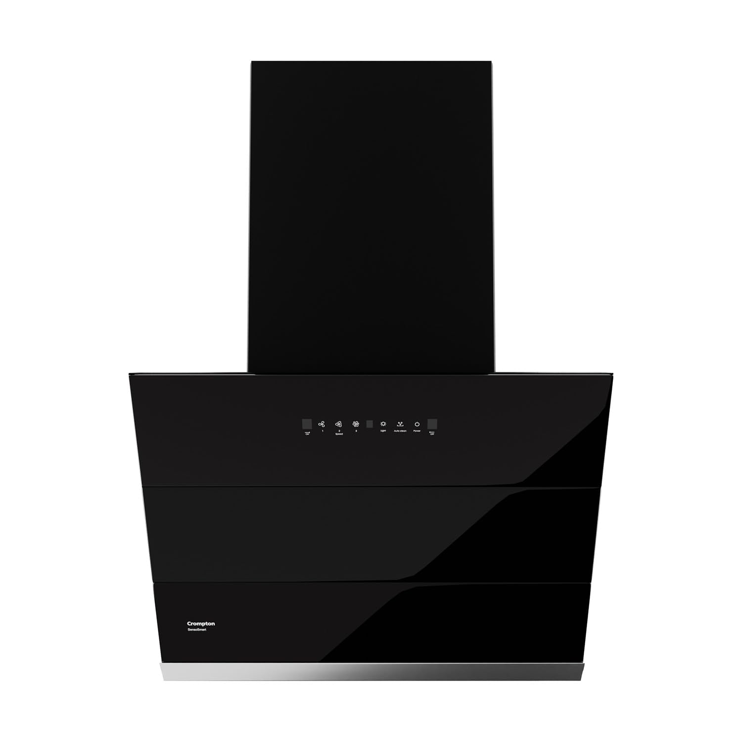 Crompton SensoSmart Inclined 60cm Filter less Auto Clean Wall Mounted Chimney Black 1290 CMH - CHD-SSI60FLE-MBL