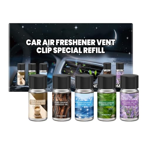Amoradores de aire para automóvil - Aromaterapia Clip de ventilación Perfume para aromas agradables | Conjunto de 5 piezas con diseño decorativo, fragancia de larga duración para oficinas caseras de a