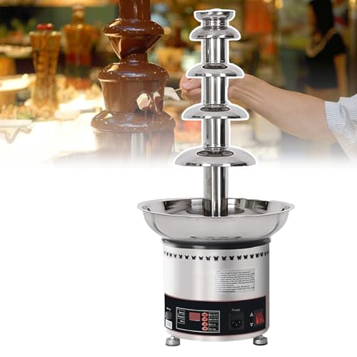 Máquina fuente de chocolate, 4-6 niveles con control de temperatura, ideal para fiestas, restaurantes, bodas y bufés