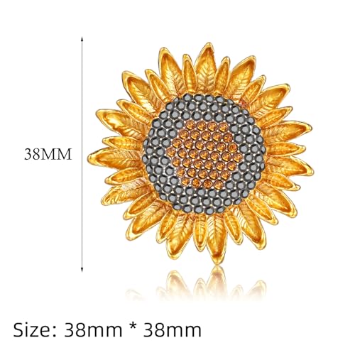 Image of Enamel Brooch Pin For Women Men, Vintage American Flag Crystal Lapel Pin, Christmas Brooch Suit Dress Clips Accessory Gift