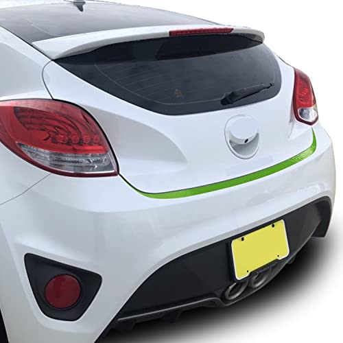 Rear Bumper Trunk Accent Vinyl Overlay Wrap Graphic Decal Compatible with Hyundai Veloster 2012 2013 2014 2015 2016 2017 - Gloss Green