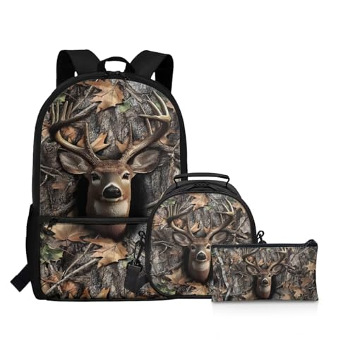 Sac à dos pour écolière 3 en 1 grand volume et trousse de rangement scolaire