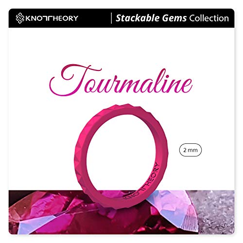 Knot Theory Stackable Silicone Wedding Rings for Women – Thin Pyramid Braided Twist Band Pack Sets in Rose Gold Silver Pink Purple Turquoise White - Gifts for Her - Wife Gift from Husband2