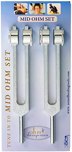 Mid Ohm Tuning Fork Set for Practitioners and Sound Therapy (2X 136.1 hz - Earth Frequency) - Made in USA