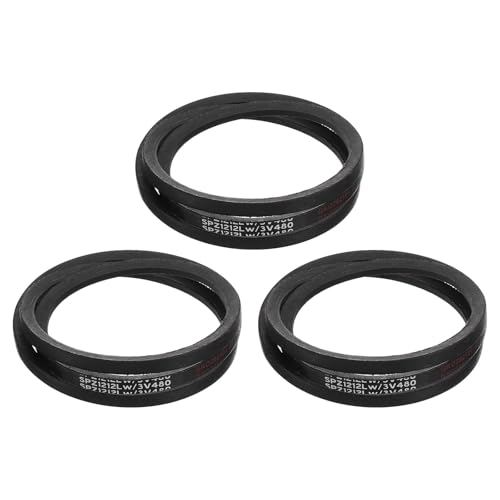 QUARKZMAN 3Pcs de Correa en V de Transmisión SPZ-1212 Correa en V 1212mm de Circunferencia de Paso, 10mm de Ancho, 8mm de Altura, 1225mm de Circunferencia Exterior