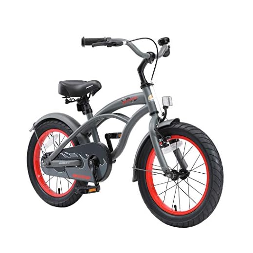 BIKESTAR® Premium 40.6cm (16 pulgada) Bicicleta Premium para los niños mas atrevidos y divertidos de 4 años ★ Edición Cruiser de Lujo ★ Verde
