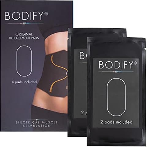 Bodify Juego de 2 almohadillas de repuesto originales para EMS abdominales Pro Cover