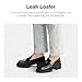 Coach Women's Leah Leather Loafer, Black Patent, 7