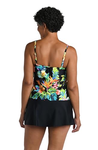 Maxine of Hollywood Womens 2-Tiered Ruffle Tankini Swimsuit Top2