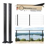 Muzata 4-8ft Modular Cable Railing Kit for Deck Surface Mount 36in RW17