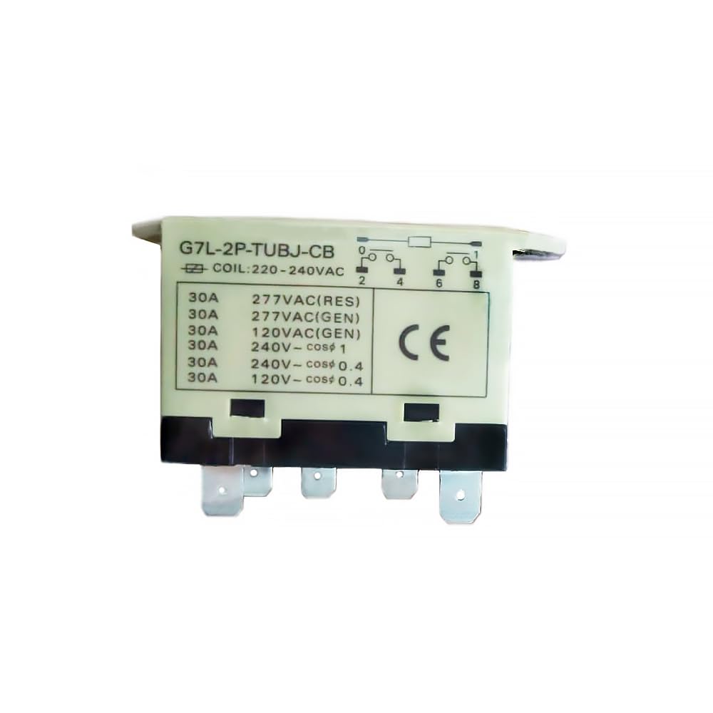 G7L-2P-TUBJ-CB Power Relay Switch 30A 220-240VAC 6-Pin DPST-NO Universal HVAC Compressor Replacement
