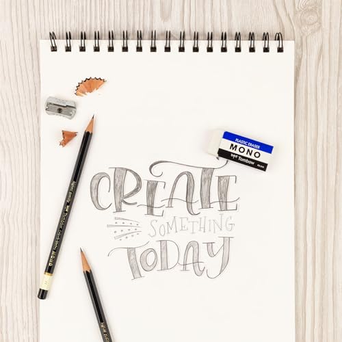 Image of Tombow 57324 MONO Eraser, White, Medium, 3-Pack. Cleanly Removes Marks