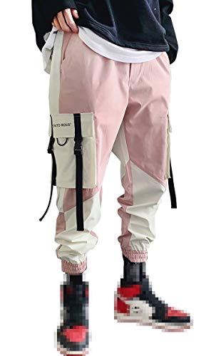mokewen men's hiphop punk jogger sport harem pants