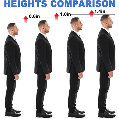 Image of Ailaka Height Increase Shoe Insoles 1 Pair, Breathable Elastic Shock Absorption Cushion Sports Replacement Insert for Men & Women, Invisible Elevator Shoes Lifts Leg Length Discrepancy (Pack of 2)