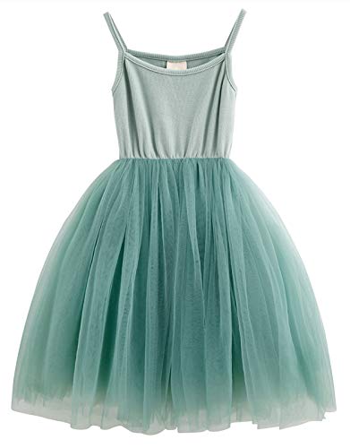 LYXIOF Baby Girls Toddler Tutu Dress Long Sleeve/Sleeveless Princess Infant Tulle Sundress Green 130CM