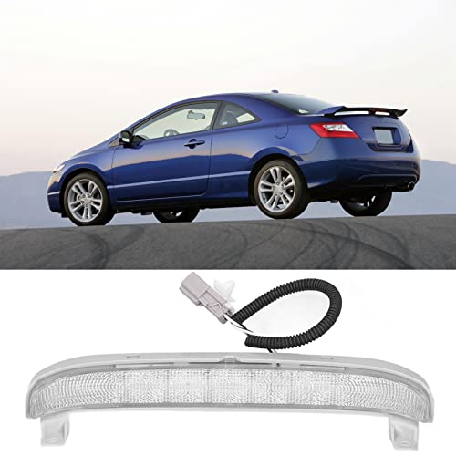 Third 3rd Brake Light, Center High Mount Tail Light Rear Stop Lamp US Version Replacement, Fit for EX 2 Door Coupe 2006-2011(White)