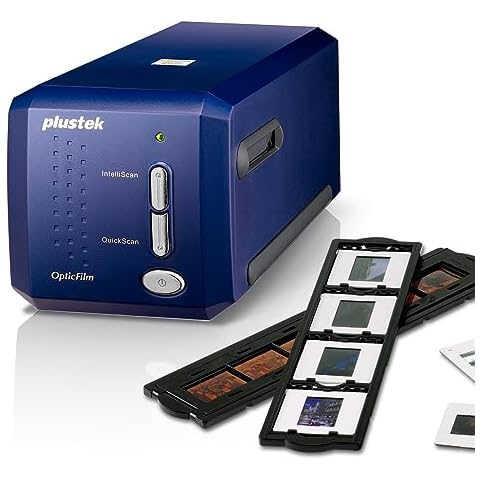 Plustek OpticFilm 8100-35mm Negative Film/Slide Scanner with 7200 DPI and 48-bit Output. Bundle Silverfast SE Plus 9, Support Mac and Windows Cover